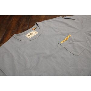 Howler Brothers Shirt Mens 2XL Blue Short Sleeve Spectrum Pocket Tee Embroidered